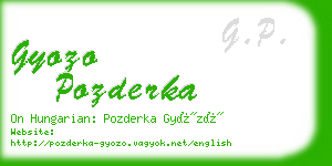gyozo pozderka business card